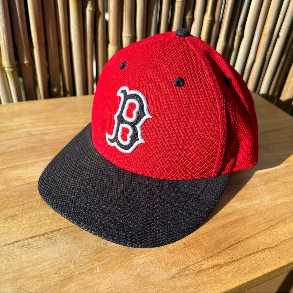 MLB 2016 New Era Boston Red Socks Fitted Low Crown Baseball Hat Size 7 1/2